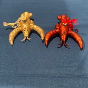 Set of two lobster ornaments